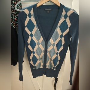 Argyle Sweater Cardigan Banana Republic